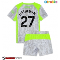 Otroške Nogometnih dresov Manchester City Matheus Nunes #27 Tretji 2025-26 Kratki rokavi (+ hlače)